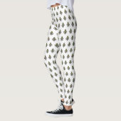 Mardi Gras Fleur-de-lis Patroon Leggings (Links)
