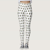Mardi Gras Fleur-de-lis Pattern Leggings (Voorkant)