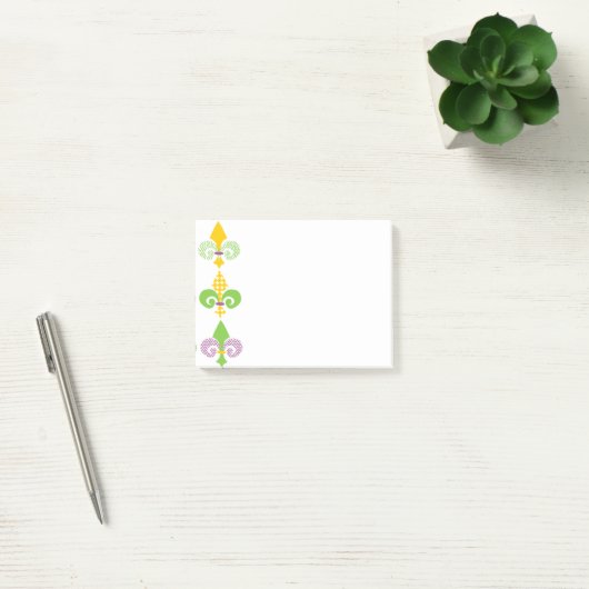 Mardi Gras Fleur de Lis Post-it® Notes (Kantoor)