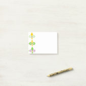 Mardi Gras Fleur de Lis Post-it® Notes (Op bureau)