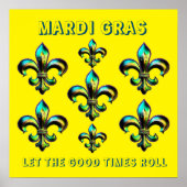 Mardi Gras Fleur De Lis Poster (Voorkant)