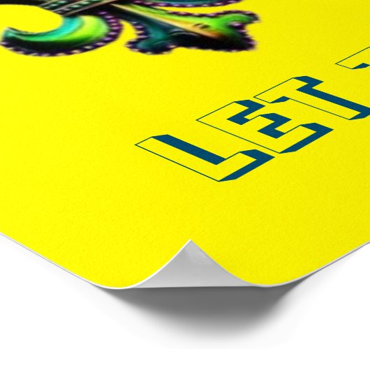 Mardi Gras Fleur De Lis Poster (Hoek)