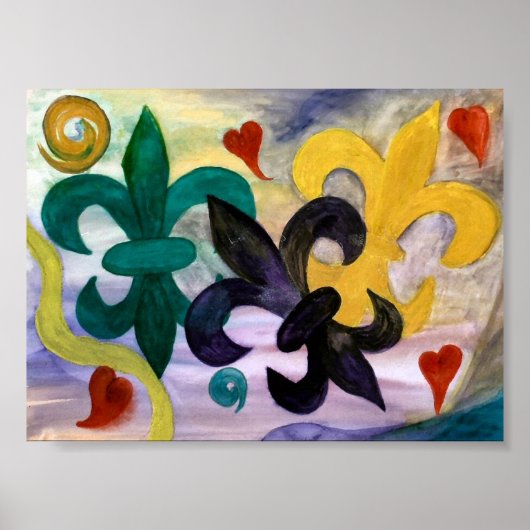 Mardi Gras Fleur de lis print (Voorkant)