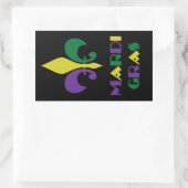 Mardi Gras ~ Fleur De Lis Rechthoekige Sticker (Tas)