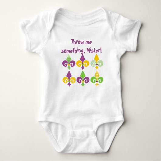 Mardi Gras Fleur de Lis Romper (Voorkant)