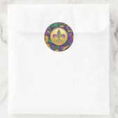 Mardi Gras Fleur de lis Ronde Sticker (Tas)