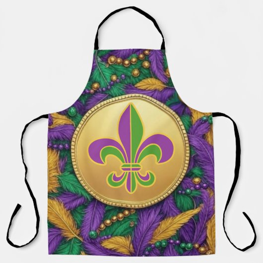 Mardi Gras Fleur de lis Schort (Voorkant)