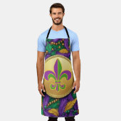 Mardi Gras Fleur de lis Schort (Gedragen)