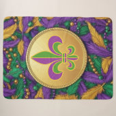 Mardi Gras Fleur de lis Sherpa Deken (Voorkant (horizontaal))