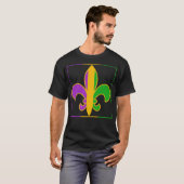 Mardi Gras Fleur De Lis Shirt, Funny Mardi Gras T-shirt (Voorkant volledig)
