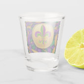 Mardi Gras Fleur de lis Shot Glas (Achterkant)