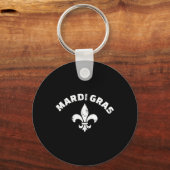 Mardi Gras Fleur De Lis Sleutelhanger (Voorkant)