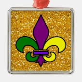 Mardi Gras - Fleur de Lis - SRF Metalen Ornament (Voorkant)