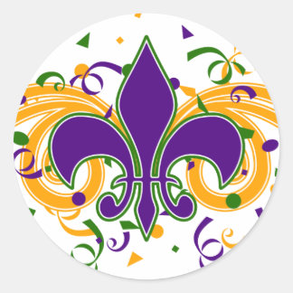 Mardi Gras Fleur-de-Lis Sticker