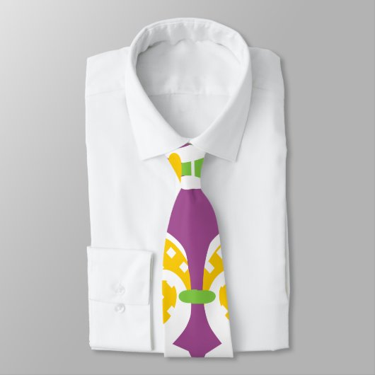 Mardi Gras Fleur de Lis Stropdas (Gebonden)