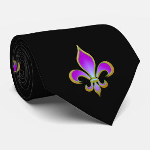 Mardi Gras Fleur De Lis Stropdas