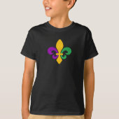 Mardi Gras Fleur De Lis T-Shirt (Voorkant)