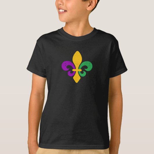Mardi Gras Fleur De Lis T-Shirt (Voorkant)