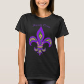 Mardi Gras Fleur de Lis T-shirt (Voorkant)