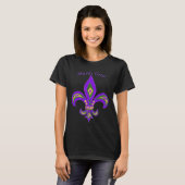 Mardi Gras Fleur de Lis T-shirt (Voorkant volledig)