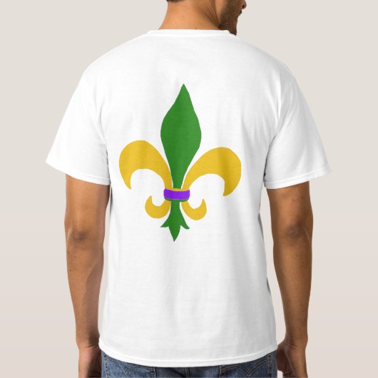 Mardi Gras Fleur de Lis T-Shirt (Achterkant)