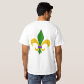 Mardi Gras Fleur de Lis T-Shirt (Achterkant volledig)