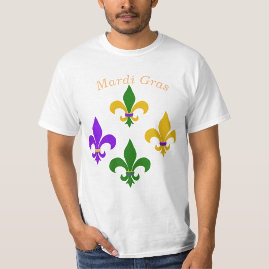 Mardi Gras Fleur de Lis T-Shirt (Voorkant)