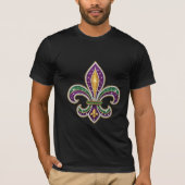 Mardi Gras Fleur de Lis T-Shirt (Voorkant)