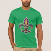 Mardi Gras Fleur de Lis T-Shirt (Voorkant)