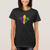 Mardi Gras Fleur De Lis T-Shirt (Voorkant)