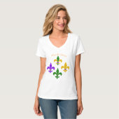 Mardi Gras Fleur de Lis T-Shirt (Voorkant volledig)