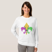 Mardi Gras Fleur De Lis T-shirt (Voorkant volledig)