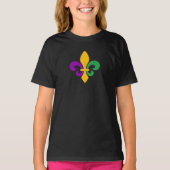 Mardi Gras Fleur De Lis T-Shirt (Voorkant)