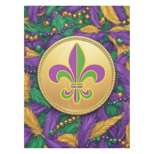 Mardi Gras Fleur de lis Tafelkleed (Voorkant)