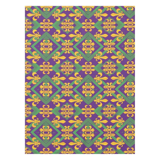 Mardi Gras Fleur de lis Tafelkleed (Voorkant)