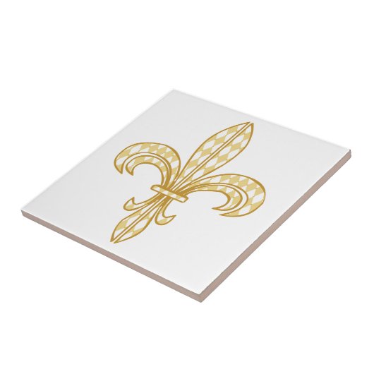 Mardi Gras Fleur De Lis Tegeltje (Zijkant)