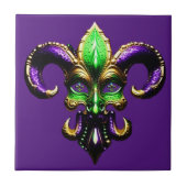 Mardi Gras Fleur De Lis Tegeltje (Voorkant)