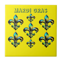 Mardi Gras Fleur De Lis Tegeltje