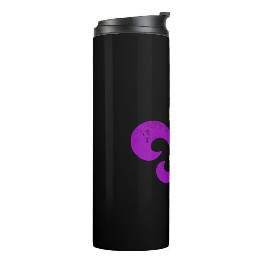 Mardi Gras Fleur De Lis Thermosbeker (Gedraaid links)