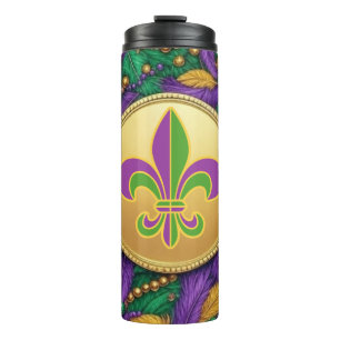Mardi Gras Fleur de lis Thermosbeker