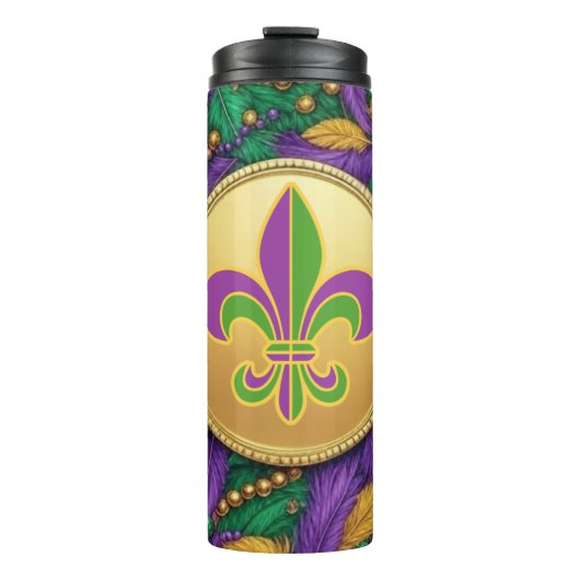 Mardi Gras Fleur de lis Thermosbeker (Voorkant)