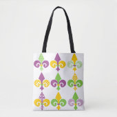 Mardi Gras Fleur de Lis Tote Bag (Voorkant)