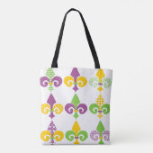 Mardi Gras Fleur de Lis Tote Bag (Achterkant)