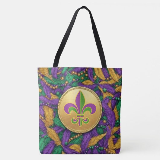 Mardi Gras Fleur de lis Tote Bag (Voorkant)
