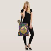 Mardi Gras Fleur de lis Tote Bag (Op model)