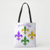 Mardi Gras Fleur de Lis Tote Bag (Voorkant)