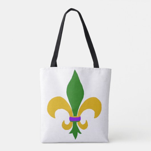 Mardi Gras Fleur de Lis Tote Bag (Achterkant)