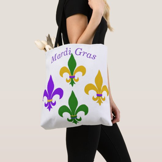 Mardi Gras Fleur de Lis Tote Bag (Dichtbij)