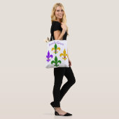 Mardi Gras Fleur de Lis Tote Bag (Op model)