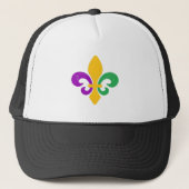 Mardi Gras Fleur De Lis Trucker Pet (Voorkant)